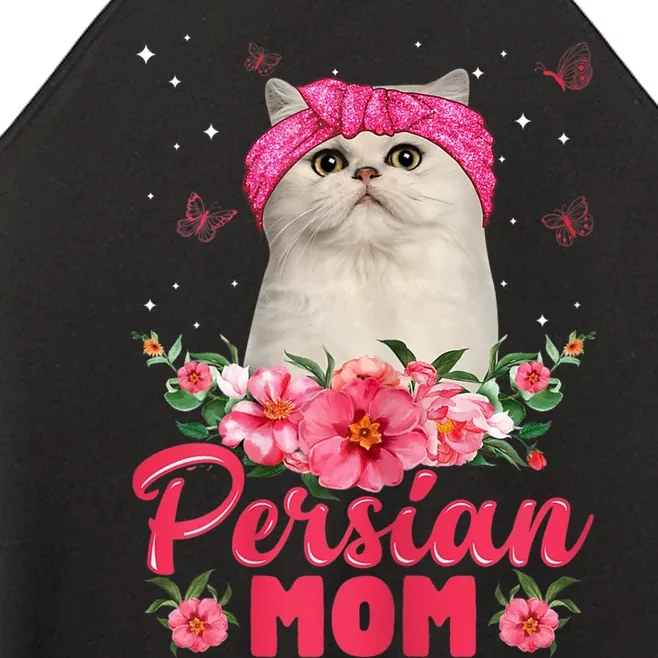 Cat Mom MotherS Day Gifts Flowers Persian Mom Women’s Perfect Tri Rocker Tank