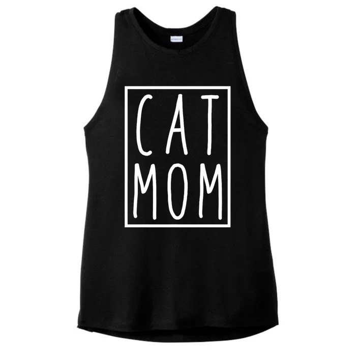 Cat Mom Mothers Day Cat Mother Ladies Tri-Blend Wicking Tank