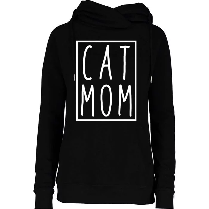 Cat Mom Mothers Day Cat Mother Womens Funnel Neck Pullover Hood