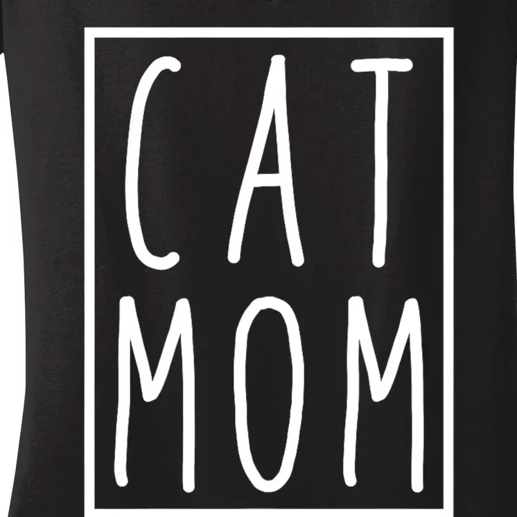 Cat Mom Mothers Day Cat Mother Women's V-Neck T-Shirt