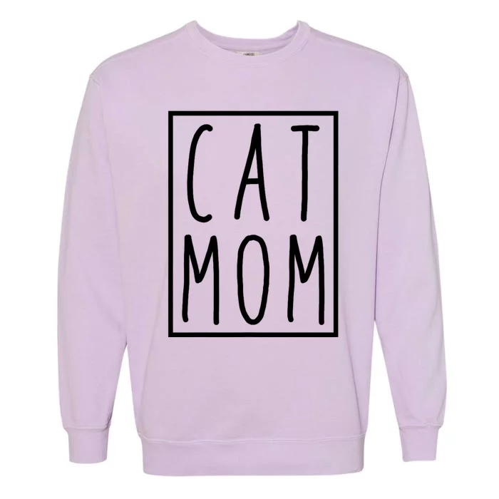 Cat Mom Mothers Day Cat Mother Garment-Dyed Sweatshirt