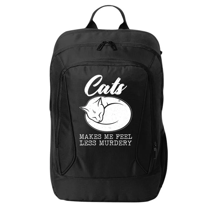 Cats Makes Me Feel Less Murdery City Backpack