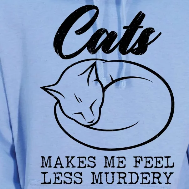 Cats Makes Me Feel Less Murdery Unisex Surf Hoodie