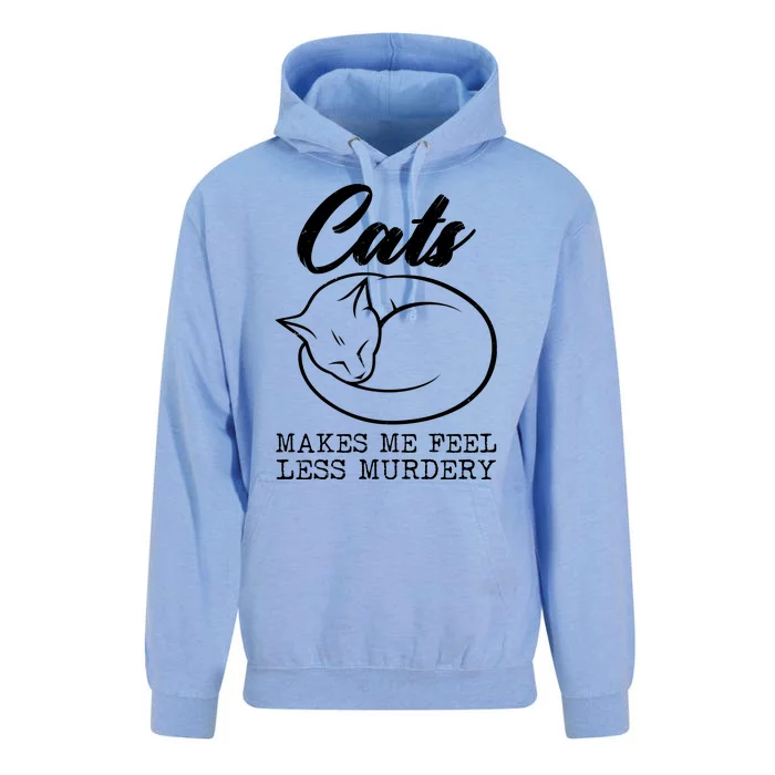 Cats Makes Me Feel Less Murdery Unisex Surf Hoodie