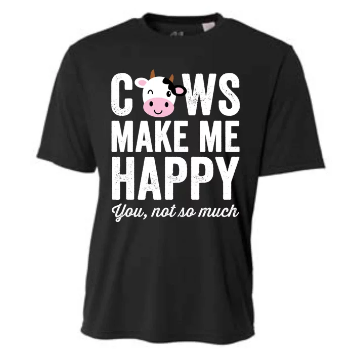 Cows Make Me Happy You Not So Much Hoodie - Farmer Cows Cooling Performance Crew T-Shirt