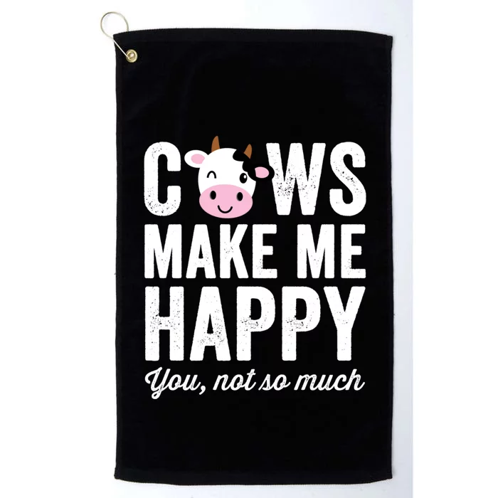 Cows Make Me Happy You Not So Much Hoodie - Farmer Cows Platinum Collection Golf Towel