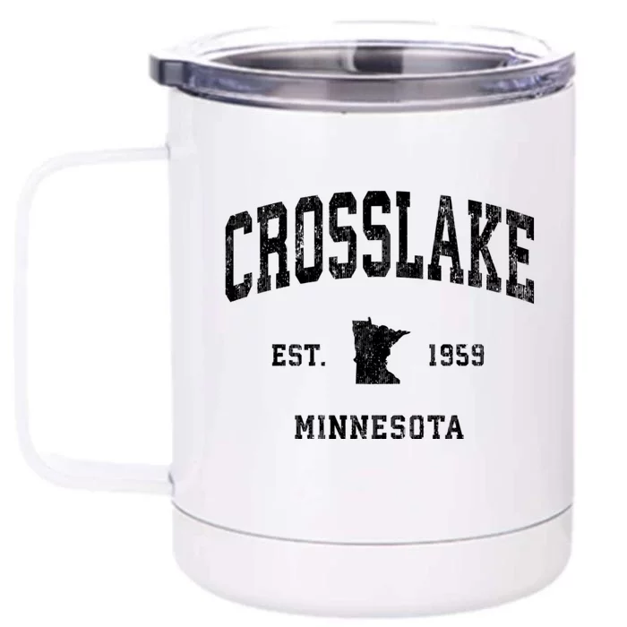 Crosslake Minnesota Mn Vintage Athletic Sports Front & Back 12oz Stainless Steel Tumbler Cup