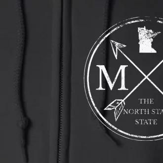 Cute Minnesota Mn The North Star State Full Zip Hoodie