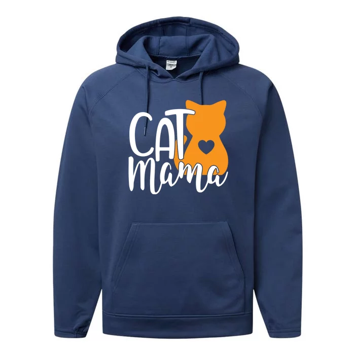 Cat Mama Meaningful Gift Performance Fleece Hoodie