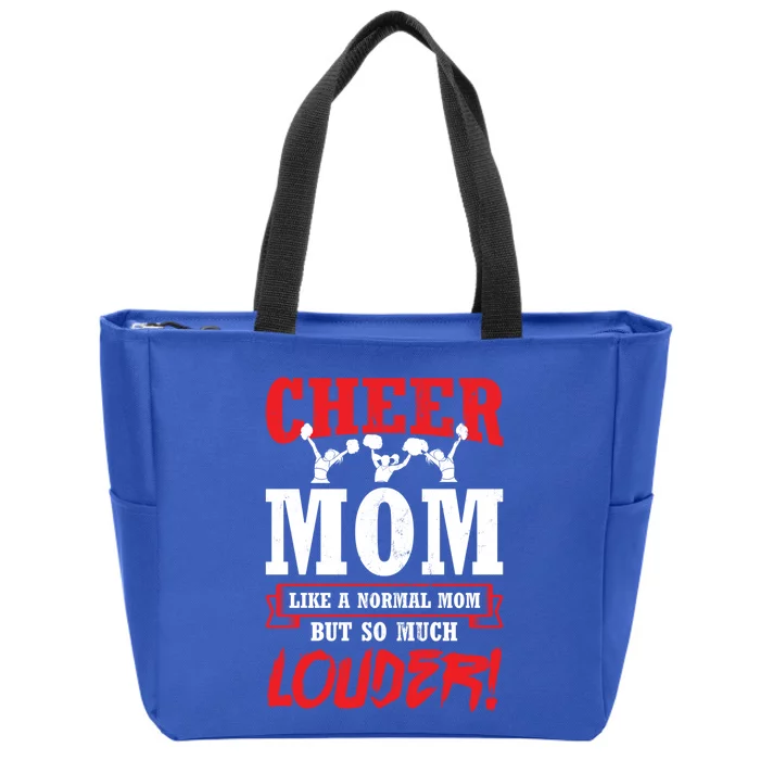 Cheer Mom Much Louder Cheerleading Cheerleader Gift Zip Tote Bag