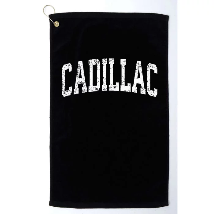 C.A.D.I.L.L.A.C Michigan Mi Vintage Athletic Sports Design Platinum Collection Golf Towel