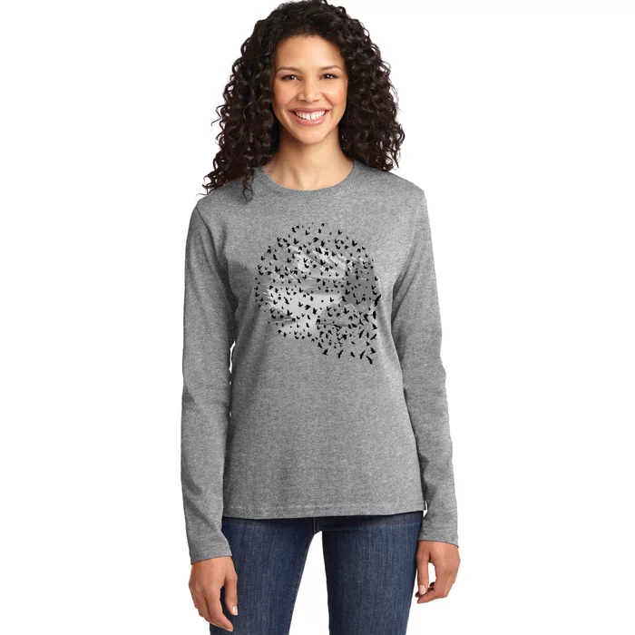 Crow Medicine Meaningful Gift Ladies Long Sleeve Shirt