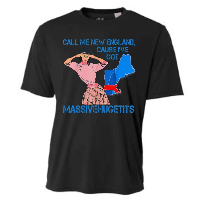 Call Me New England Cause I Got Massivehugetits Cooling Performance Crew T-Shirt