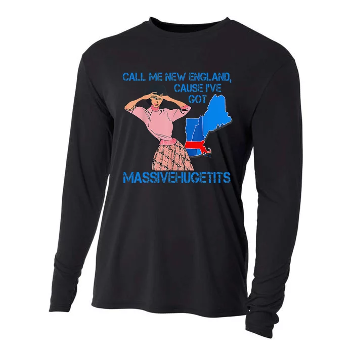 Call Me New England Cause I Got Massivehugetits Cooling Performance Long Sleeve Crew