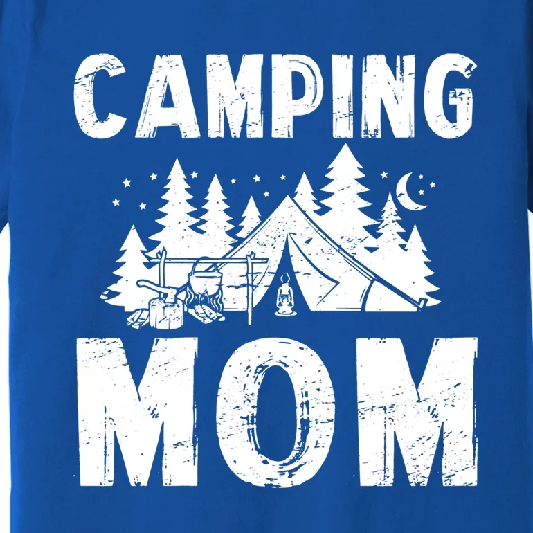 Camping Mom Nature Outdoor Activity Campfire Camper Great Gift Premium T-Shirt