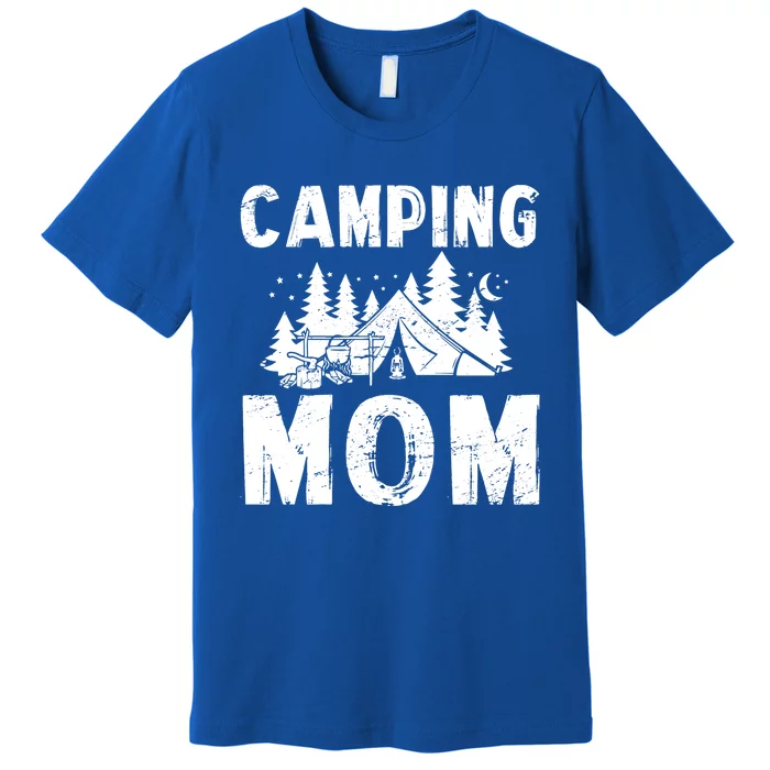 Camping Mom Nature Outdoor Activity Campfire Camper Great Gift Premium T-Shirt