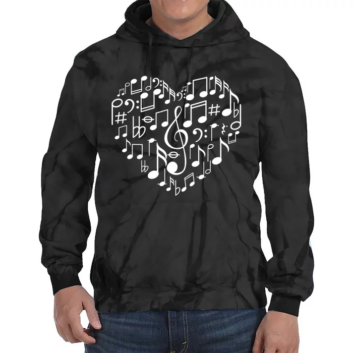 Cool Music Note Art For Men Women Music Musical Note Lover Tie Dye Hoodie