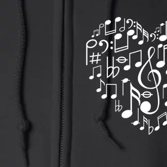 Cool Music Note Art For Men Women Music Musical Note Lover Full Zip Hoodie