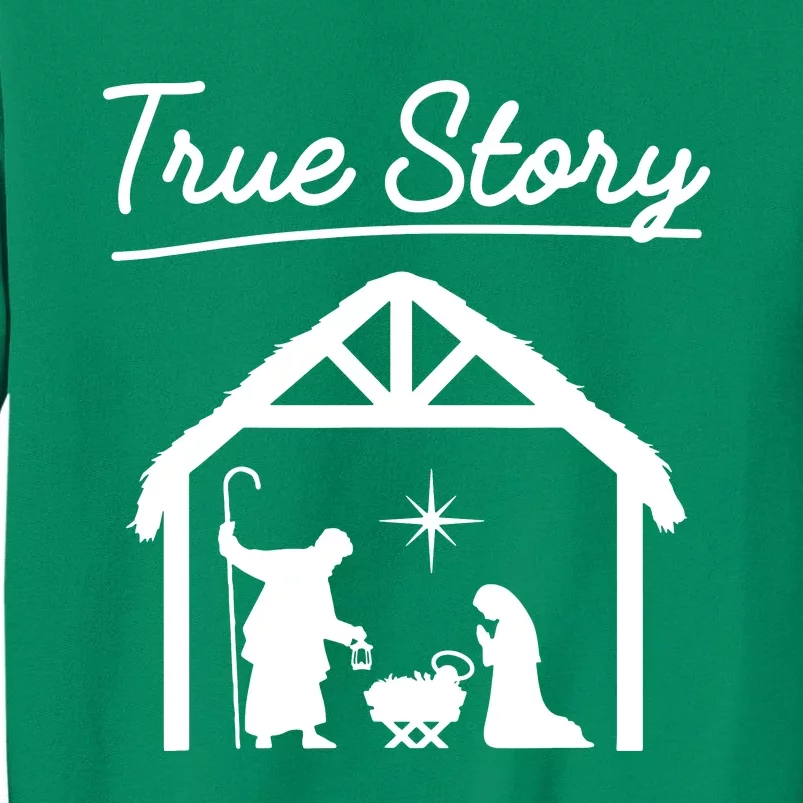 Christmas Manger Nativity Scene True Story Wise Sweatshirt