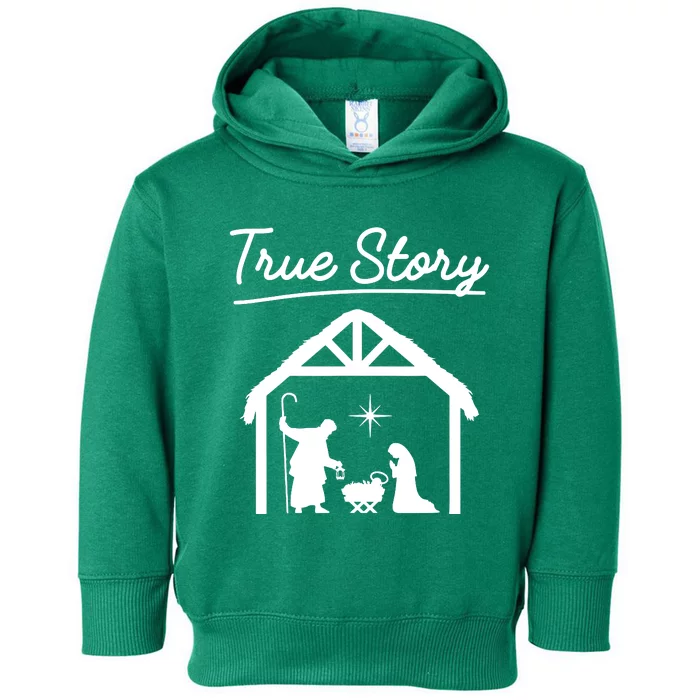 Christmas Manger Nativity Scene True Story Wise Toddler Hoodie