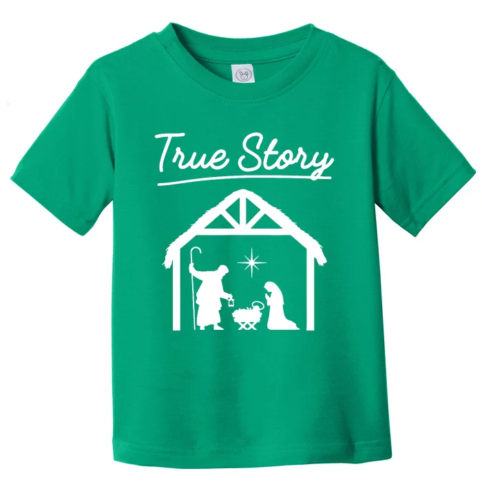 Christmas Manger Nativity Scene True Story Wise Toddler T-Shirt