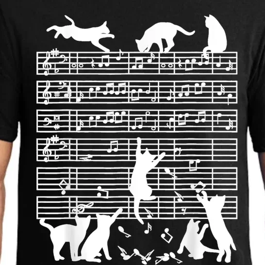 Cats Musical Notes Music Musician Composer Cat Lover Pajama Set