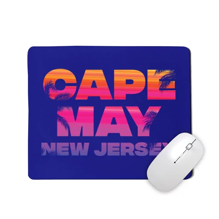 Cape May Nj Rainbow Souvenir Colorful Sunset Family Trip Gift Mousepad