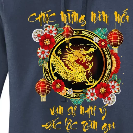 Chuc Mung Nam Moi Vietnamese Lunar New Year Of The Dragon Women's Pullover Hoodie