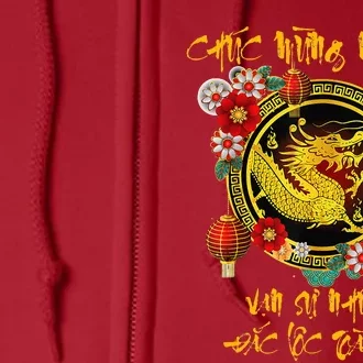 Chuc Mung Nam Moi Vietnamese Lunar New Year Of The Dragon Full Zip Hoodie