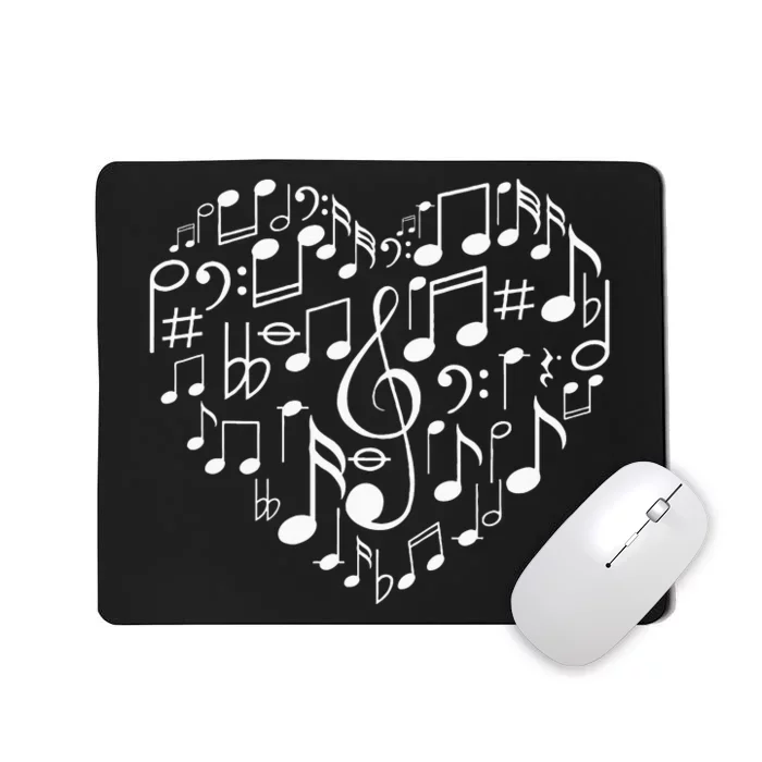 Cool Music Note Art For Men Women Music Musical Note Lover Mousepad