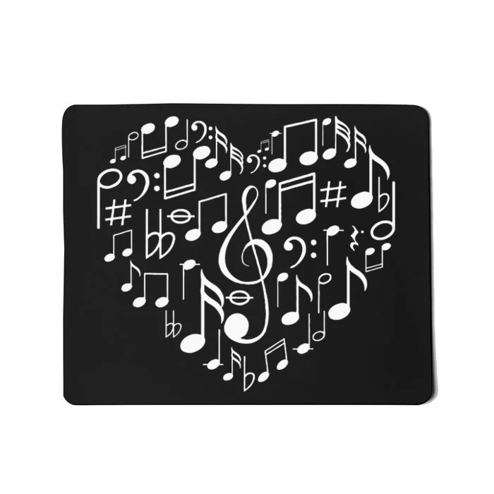 Cool Music Note Art For Men Women Music Musical Note Lover Mousepad