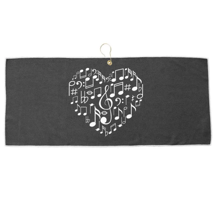 Cool Music Note Art For Men Women Music Musical Note Lover Large Microfiber Waffle Golf Towel