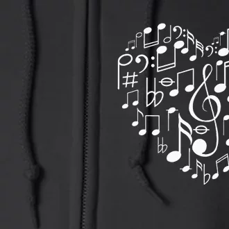 Cool Music Note Art For Men Women Music Musical Note Lover Full Zip Hoodie