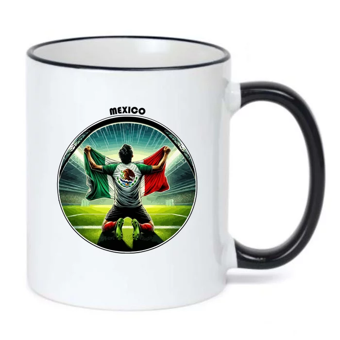 Cool Mexico National Soccer Team With Flag Black Color Changing Mug