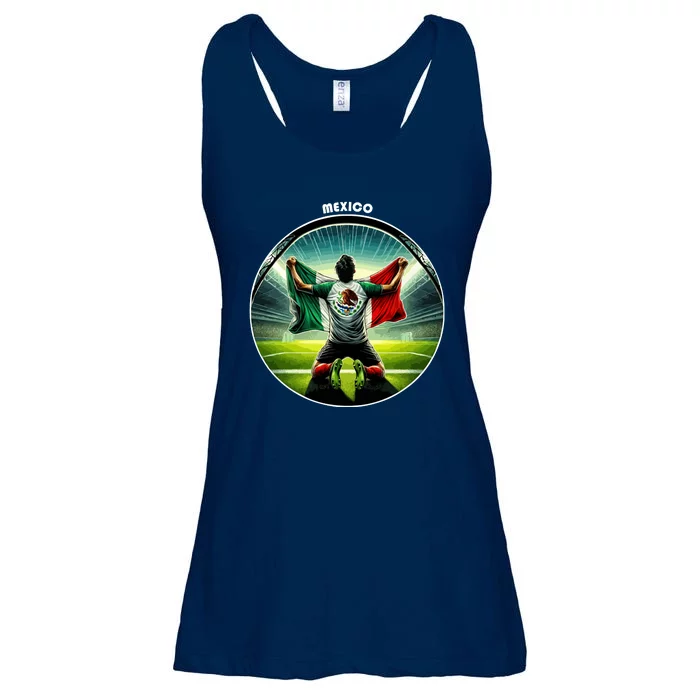 Cool Mexico National Soccer Team With Flag Ladies Essential Flowy Tank