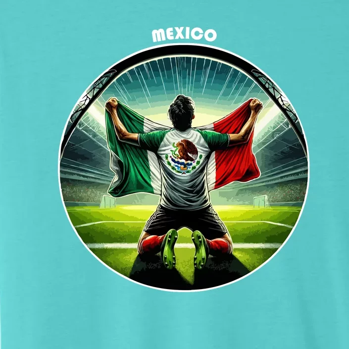 Cool Mexico National Soccer Team With Flag ChromaSoft Performance T-Shirt