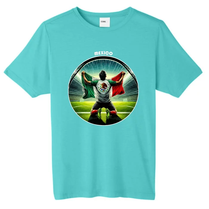 Cool Mexico National Soccer Team With Flag ChromaSoft Performance T-Shirt