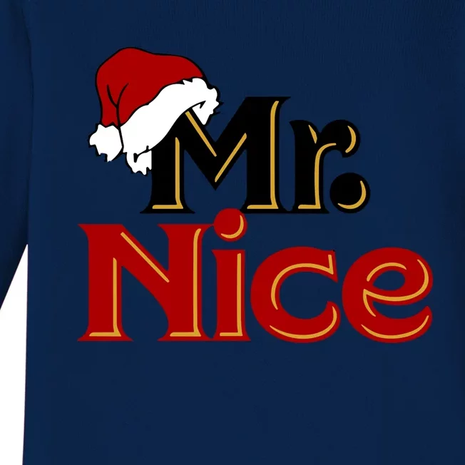 Christmas Mr Nice Baby Long Sleeve Bodysuit