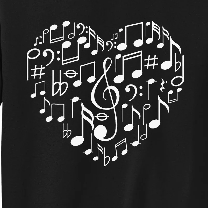 Cool Music Note Art For  Music Musical Note Lover Tall Sweatshirt