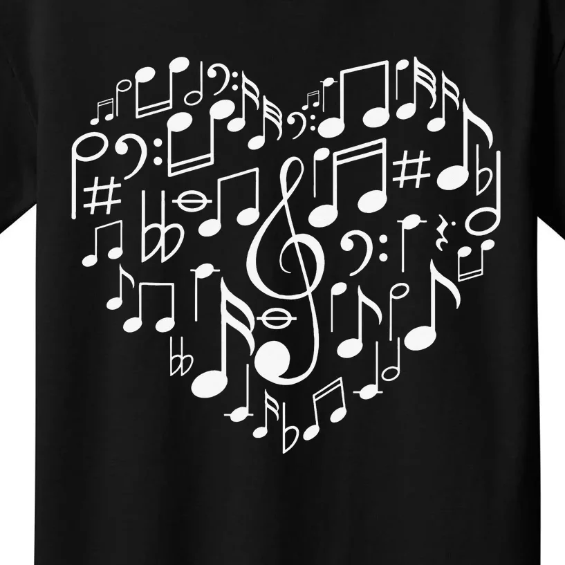 Cool Music Note Art For  Music Musical Note Lover Kids T-Shirt