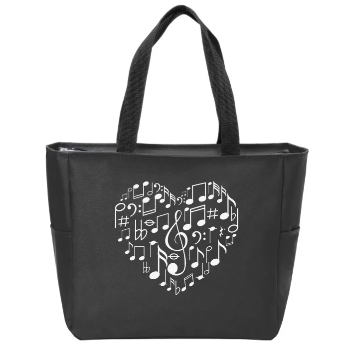 Cool Music Note Art For  Music Musical Note Lover Zip Tote Bag