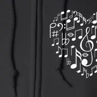 Cool Music Note Art For  Music Musical Note Lover Full Zip Hoodie