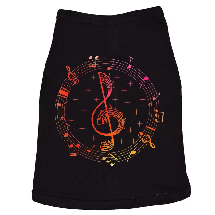 Cut Music Notes Clef Teacher Musical Notes And Flowers Doggie Tank