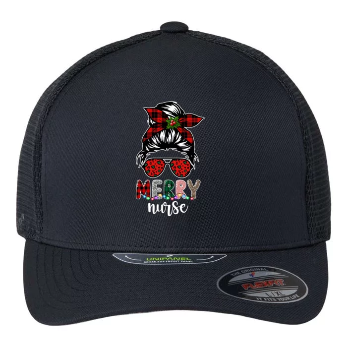 Cute Merry Nurse Christmas Flexfit Unipanel Trucker Cap