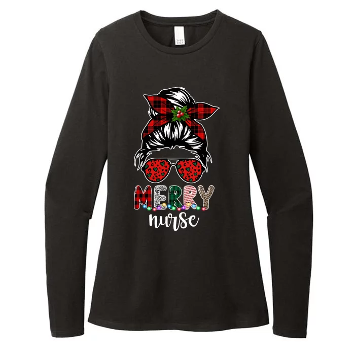 Cute Merry Nurse Christmas Womens CVC Long Sleeve Shirt