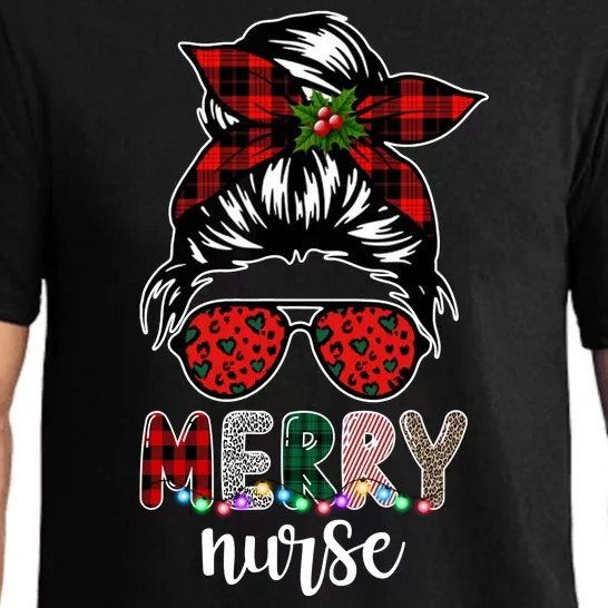 Cute Merry Nurse Christmas Pajama Set