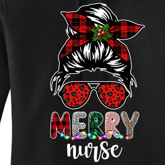 Cute Merry Nurse Christmas Women's Pullover Hoodie