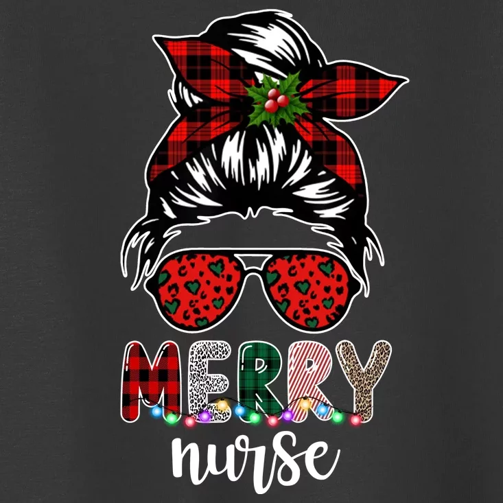 Cute Merry Nurse Christmas Toddler T-Shirt