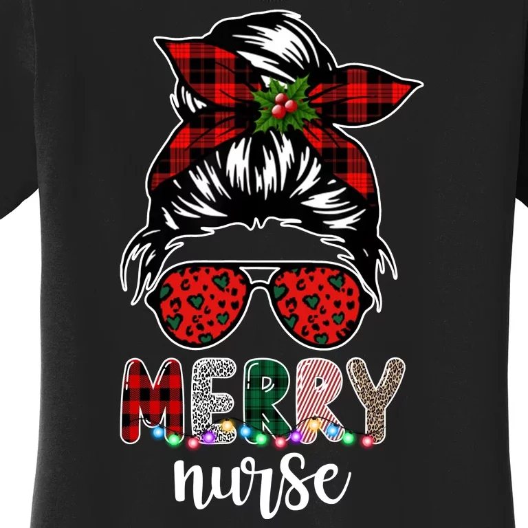 Cute Merry Nurse Christmas Women's T-Shirt