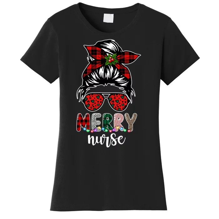 Cute Merry Nurse Christmas Women's T-Shirt